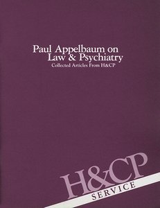 Paul Appelbaum on Law and Psychiatry product page