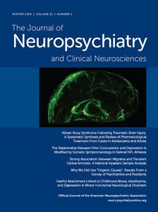 The Journal of Neuropsychiatry and Clinical Neurosciences page